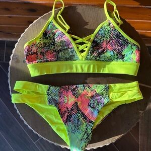 Neon Multicolor Bikini Set